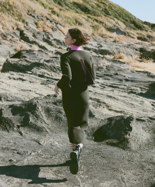 Happy John（ハッピージョン）の「slit knit skirt/スリットニットスカート（スカート・レディース・ブルー/ブラック・FREE）」の17枚目の写真