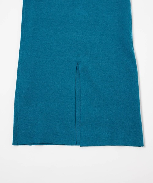Happy John（ハッピージョン）の「slit knit skirt/スリットニットスカート（スカート・レディース・ブルー/ブラック・FREE）」の20枚目の写真