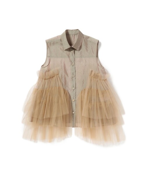 Ray BEAMS（レイビームス）の「Chika Kisada × Ray BEAMS / 別注 オーガンジー ブラウス（シャツ/ブラウス・レディース・ベージュ・1）」の11枚目の写真