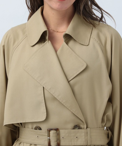 BAYFLOW（ベイフロー）の「ロングトレンチコート（トレンチコート・レディース・ネイビー/ベージュ・SMALL/MEDIUM）」の16枚目の写真