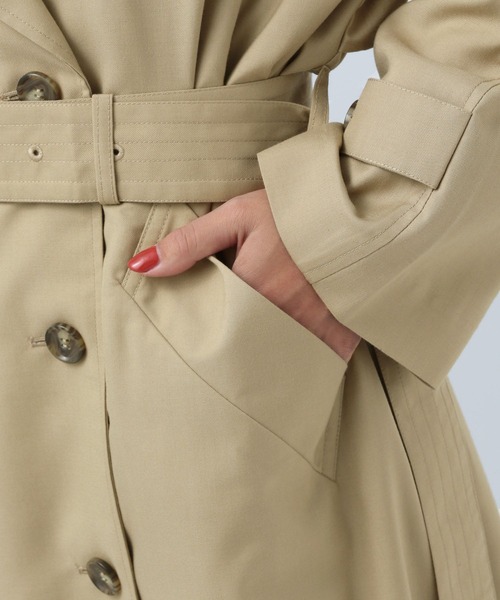 BAYFLOW（ベイフロー）の「ロングトレンチコート（トレンチコート・レディース・ネイビー/ベージュ・SMALL/MEDIUM）」の22枚目の写真