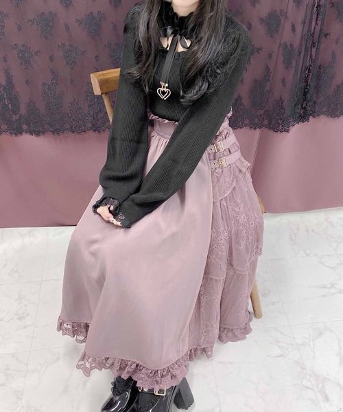 セール】サイドティアードロングスカート（スカート）｜ROJITA