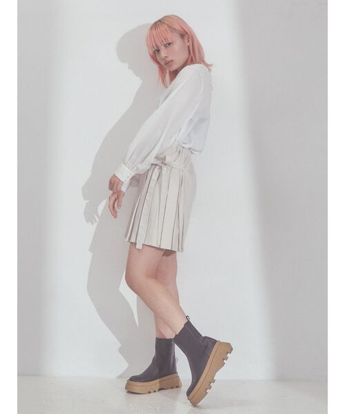 merry jenny（メリージェニー）の「satinレースカラーフレアチュニック（チュニック・レディース・ブラック/オフホワイト/クリーム・FREE）」の9枚目の写真