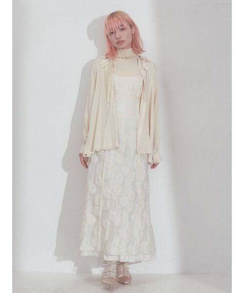 merry jenny（メリージェニー）の「satinレースカラーフレアチュニック（チュニック・レディース・ブラック/オフホワイト/クリーム・FREE）」の15枚目の写真