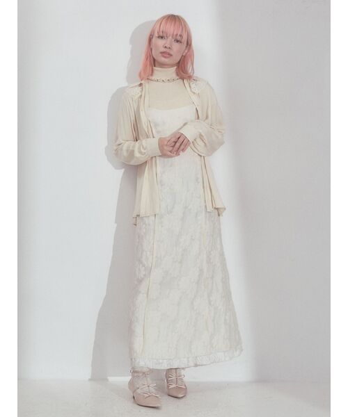 merry jenny（メリージェニー）の「satinレースカラーフレアチュニック（チュニック・レディース・ブラック/オフホワイト/クリーム・FREE）」の17枚目の写真