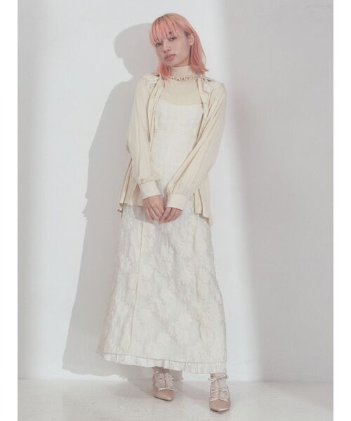 merry jenny（メリージェニー）の「satinレースカラーフレアチュニック（チュニック・レディース・ブラック/オフホワイト/クリーム・FREE）」の18枚目の写真