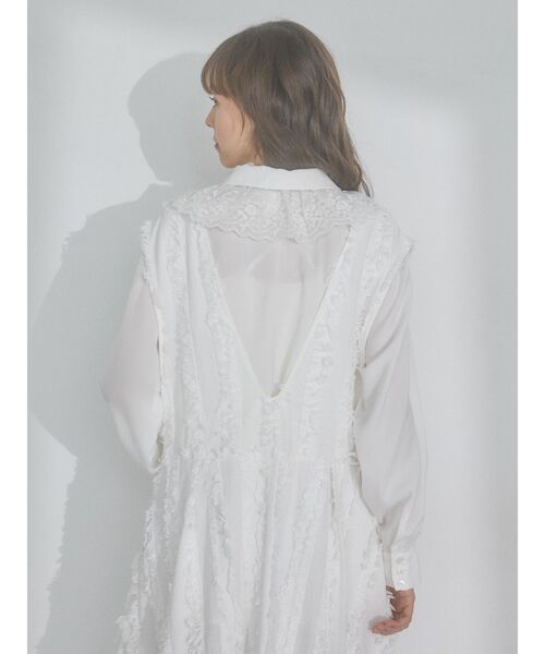 merry jenny（メリージェニー）の「satinレースカラーフレアチュニック（チュニック・レディース・ブラック/オフホワイト/クリーム・FREE）」の22枚目の写真