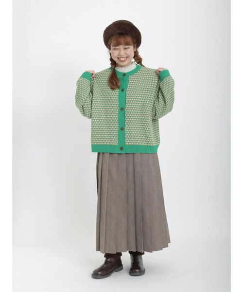 Samansa Mos2（サマンサ モスモス）の「襟スモッキングカットソー（Tシャツ/カットソー・レディース・オフホワイト/ブラック/ベージュ/ミント・ﾌﾘ-）」の6枚目の写真