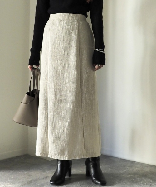 Riberry（リベリー）の「【セットアップ可】ツイードロングタイトスカート（スカート・レディース・ブラック/グリーン/アイボリー・FREE）」の11枚目の写真