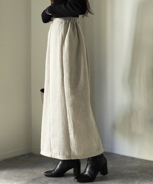 Riberry（リベリー）の「【セットアップ可】ツイードロングタイトスカート（スカート・レディース・ブラック/グリーン/アイボリー・FREE）」の12枚目の写真