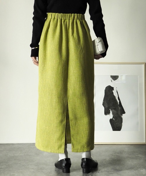 Riberry（リベリー）の「【セットアップ可】ツイードロングタイトスカート（スカート・レディース・ブラック/グリーン/アイボリー・FREE）」の17枚目の写真