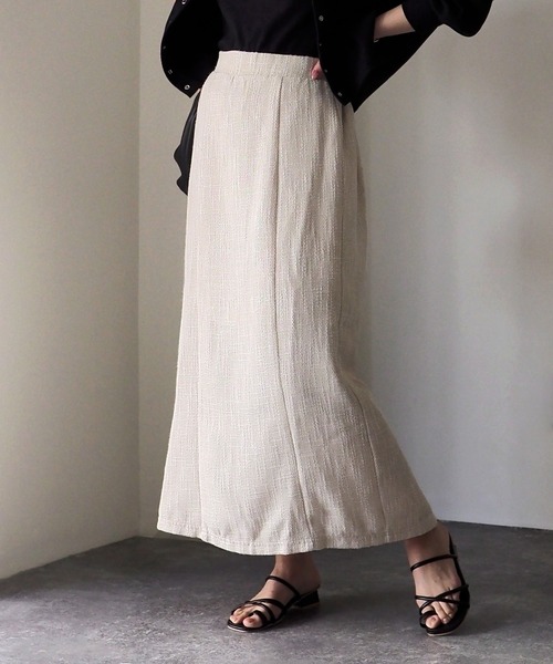 Rene ルネ 春秋 ツイード スカートスーツ 34/36（S) 白 紺 Rene