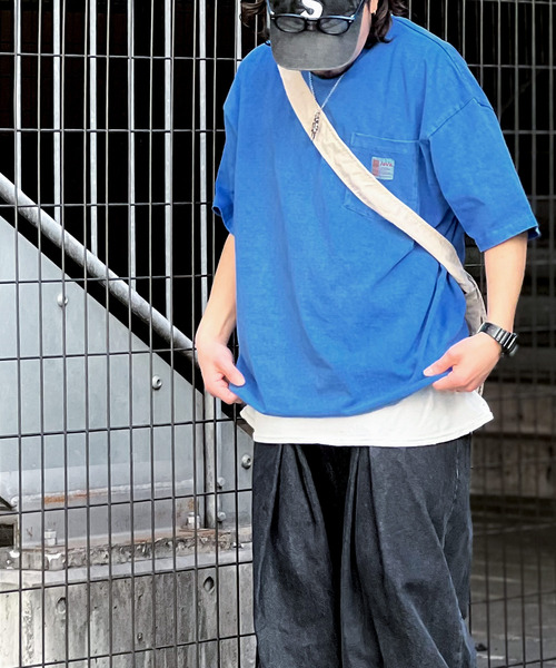 Java(ジャバ)の「《JaVa ジャバコラボ》古着風ストリートMIX。綿100%ヘヴィーウエイト胸ポケピグメントTシャツ(Tシャツ/カットソー・メンズ・イエロー/ブルー/オフホワイト/グリーン/インディゴブルー/ブラック・SMALL/MEDIUM/X-LARGE/LARGE)」の20枚目の写真