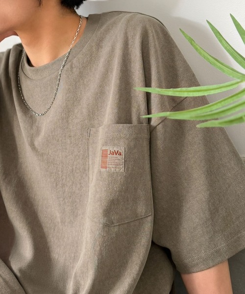 Java(ジャバ)の「《JaVa ジャバコラボ》古着風ストリートMIX。綿100%ヘヴィーウエイト胸ポケピグメントTシャツ(Tシャツ/カットソー・メンズ・イエロー/ブルー/オフホワイト/グリーン/インディゴブルー/ブラック/ブラウン/ボルドー・SMALL/MEDIUM/X-LARGE/LARGE)」の11枚目の写真