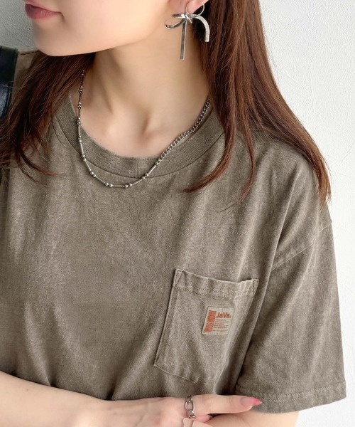 Java(ジャバ)の「《JaVa ジャバコラボ》古着風ストリートMIX。綿100%ヘヴィーウエイト胸ポケピグメントTシャツ(Tシャツ/カットソー・メンズ・イエロー/ブルー/オフホワイト/グリーン/インディゴブルー/ブラック/ブラウン/ボルドー・SMALL/MEDIUM/X-LARGE/LARGE)」の18枚目の写真