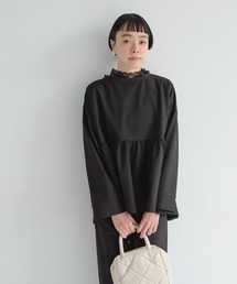 【Du noir】バックリボンペプラムブラウス