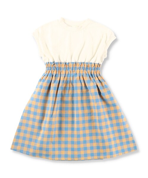 BRANSHES（ブランシェス）の「【WEB限定】ギンガムチェックドッキングワンピース（ワンピース・キッズ・ブラック/オフホワイト・100/110/120/130/140/150）」の22枚目の写真