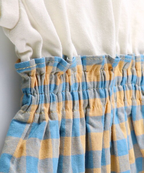 BRANSHES（ブランシェス）の「【WEB限定】ギンガムチェックドッキングワンピース（ワンピース・キッズ・ブラック/オフホワイト・100/110/120/130/140/150）」の18枚目の写真