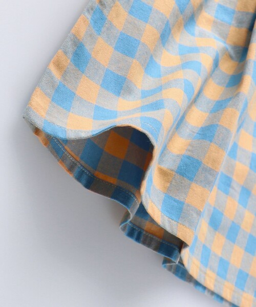 BRANSHES（ブランシェス）の「【WEB限定】ギンガムチェックドッキングワンピース（ワンピース・キッズ・ブラック/オフホワイト・100/110/120/130/140/150）」の16枚目の写真