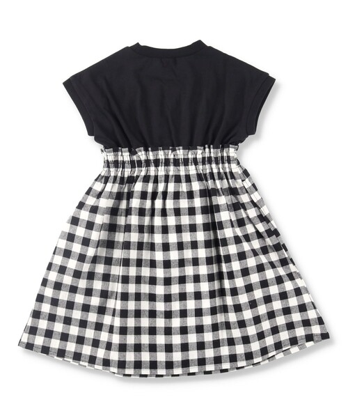 BRANSHES（ブランシェス）の「【WEB限定】ギンガムチェックドッキングワンピース（ワンピース・キッズ・ブラック/オフホワイト・100/110/120/130/140/150）」の11枚目の写真