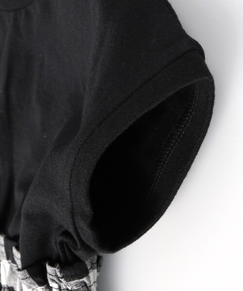 BRANSHES（ブランシェス）の「【WEB限定】ギンガムチェックドッキングワンピース（ワンピース・キッズ・ブラック/オフホワイト・100/110/120/130/140/150）」の9枚目の写真