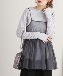 atONE ボートネック指空き長袖Tシャツ