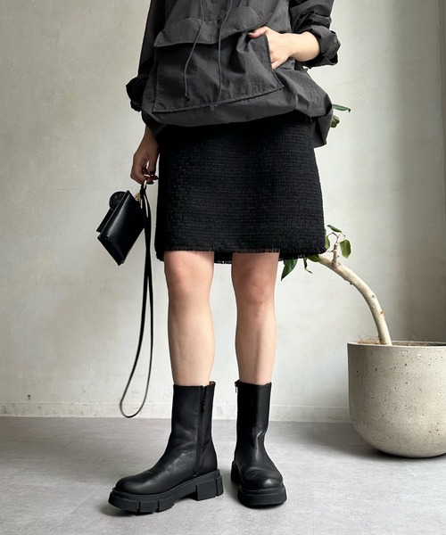 DouDou(ドゥドゥ)の「ツイードミニスカート(スカート)」 - WEAR DouDou(ドゥドゥ)の「ツイードミニスカート(スカート)」 - WEAR