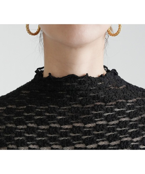 reca（レカ）の「【オンオフ問わず着れる！】シアーフラワーレーストップス（シャツ/ブラウス・レディース・ブラック/オフホワイト/ブラック系その他/ホワイト系その他/ベージュ系その他・FREE）」の13枚目の写真