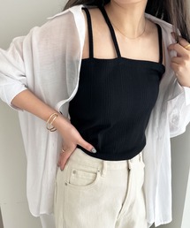 GeeRA | 2WAY3ストラップランダムリブキャミソール(キャミソール)