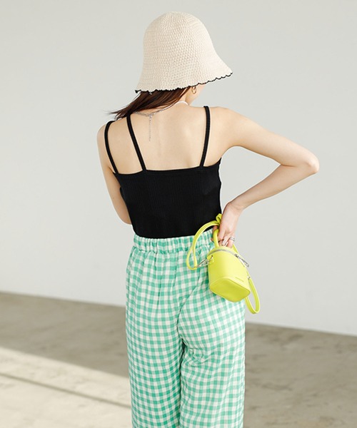 GeeRA（ジーラ）の「2WAY3ストラップランダムリブキャミソール（キャミソール・レディース・グレー/ブラウン/ブラック/アイボリー・SMALL/MEDIUM/LARGE/X-LARGE）」の9枚目の写真