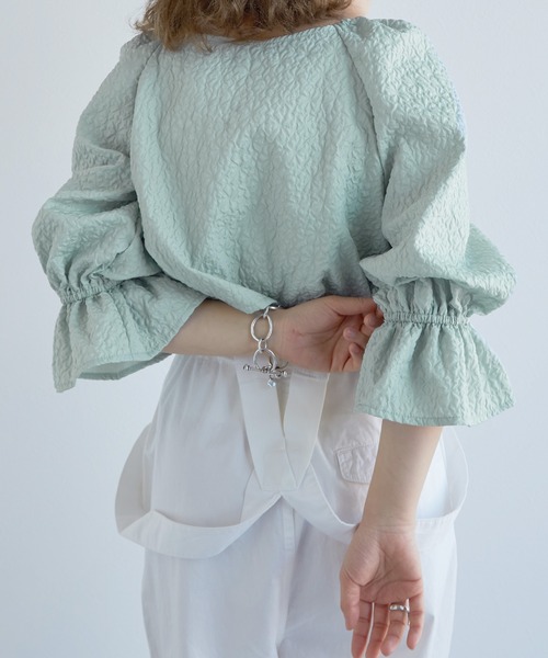 w closet（ダブルクローゼット）の「【前後2WAY】リボン付きカーディガン（シャツ/ブラウス・レディース・ブラック/サックスブルー/アイボリー/イエロー・FREE）」の17枚目の写真