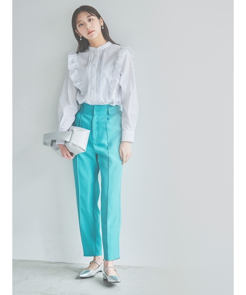 Te chichi(テチチ)の「パイピングセンターシームパンツ(その他パンツ・レディース・オレンジ/ブルー/オフホワイト・MEDIUM/SMALL)」の3枚目の写真