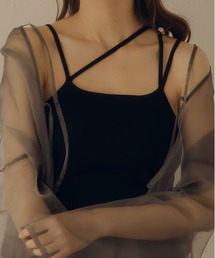 カップ付きデザインキャミソール