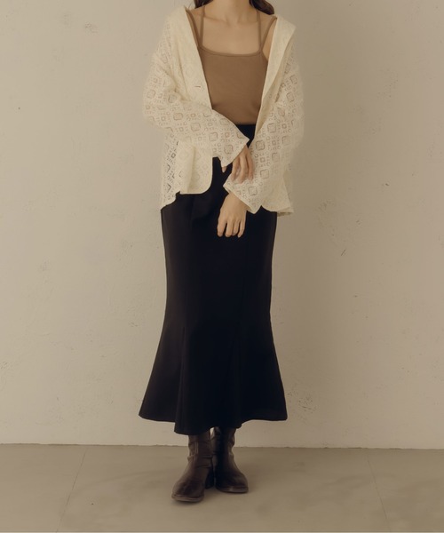 fupel（フぺル）の「カップ付きデザインキャミソール（キャミソール・レディース・ブラック/アイボリー/ブラウン系その他・FREE）」の13枚目の写真