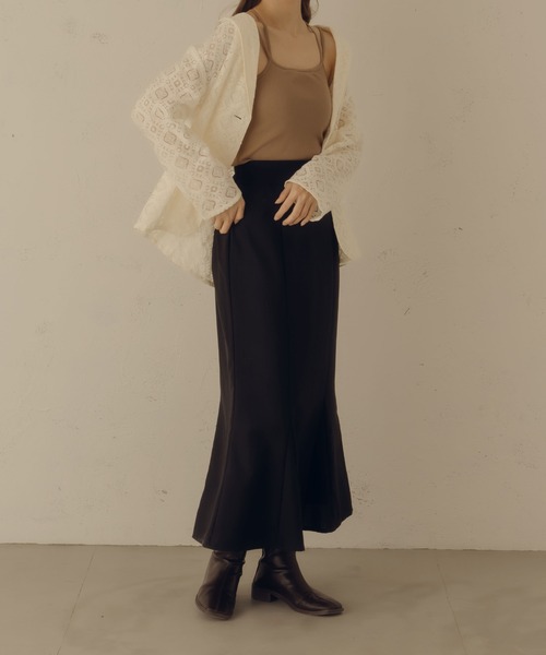 fupel（フぺル）の「カップ付きデザインキャミソール（キャミソール・レディース・ブラック/アイボリー/ブラウン系その他・FREE）」の14枚目の写真