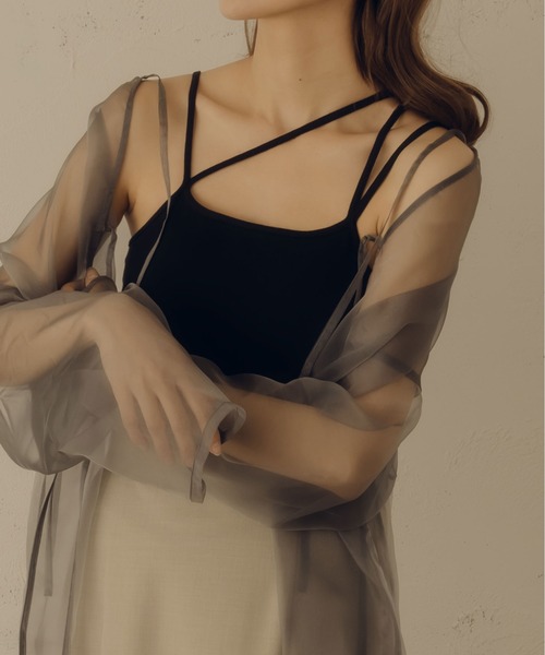 fupel（フぺル）の「カップ付きデザインキャミソール（キャミソール・レディース・ブラック/アイボリー/ブラウン系その他・FREE）」の17枚目の写真