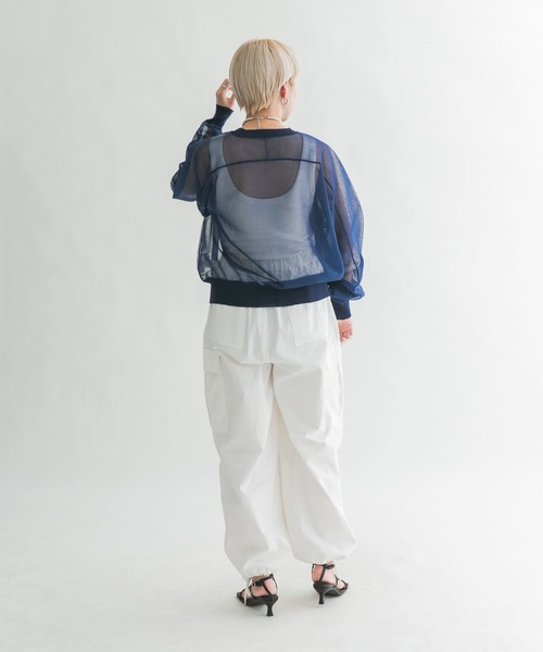 KBF（ケイビーエフ）の「ガラスニットプルオーバー（ニット/セーター・レディース・アイボリー/ネイビー/カーキ・ONE）」の22枚目の写真