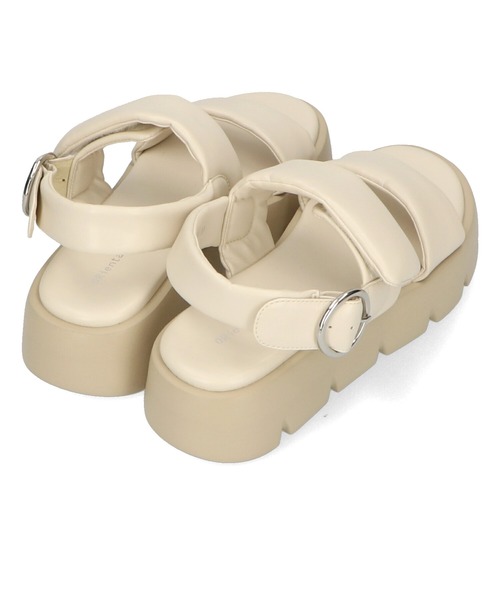 ORiental TRaffic(オリエンタルトラフィック)の「■パデットダブルベルト厚底サンダル/31233(サンダル・レディース・ブラック/グリーン/ホワイト・S/M/L/LL)」の7枚目の写真