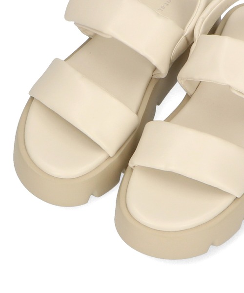 ORiental TRaffic(オリエンタルトラフィック)の「■パデットダブルベルト厚底サンダル/31233(サンダル・レディース・ブラック/グリーン/ホワイト・S/M/L/LL)」の9枚目の写真