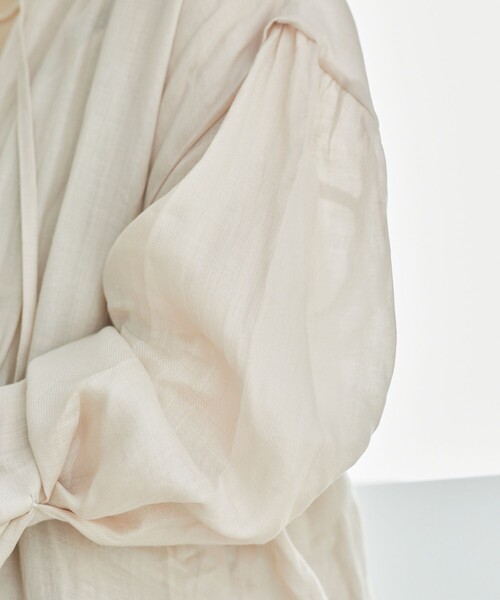 Aresense（アーセンス）の「Aresense/アーセンス シアーリネン シャツワンピース（シャツワンピース・レディース・グリーン/ブラック/オフホワイト・ﾌﾘ-）」の19枚目の写真