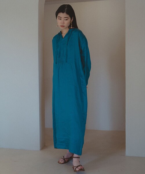 Aresense（アーセンス）の「Aresense/アーセンス シアーリネン シャツワンピース（シャツワンピース・レディース・グリーン/ブラック/オフホワイト・ﾌﾘ-）」の22枚目の写真