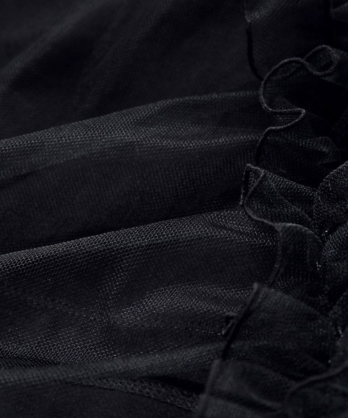 LE CIEL BLEU(ルシェルブルー)の「チュールフリルT / Tulle Frill Tee(Tシャツ/カットソー・レディース・ホワイト/ブラック・36)」の17枚目の写真