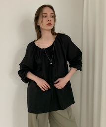 Didot.showroom | ナイロンスクイーズネックブラウス(シャツ/ブラウス)