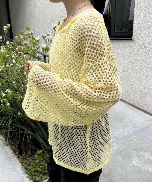 nemne store(ネンネストア)の「【低身長用サイズあり】前後2wayスキッパーメッシュプルオーバー(その他トップス・レディース・ブルー/ネイビー/アイボリー/イエロー・SMALL/MEDIUM)」の21枚目の写真
