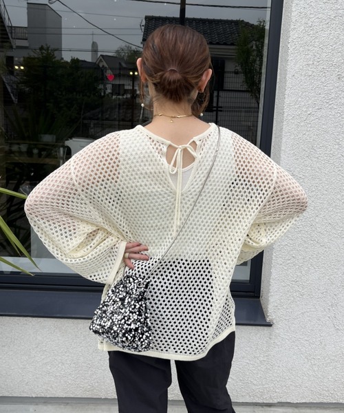 nemne store(ネンネストア)の「【低身長用サイズあり】前後2wayスキッパーメッシュプルオーバー(その他トップス・レディース・ブルー/ネイビー/アイボリー/イエロー・SMALL/MEDIUM)」の5枚目の写真