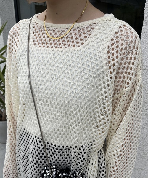 nemne store(ネンネストア)の「【低身長用サイズあり】前後2wayスキッパーメッシュプルオーバー(その他トップス・レディース・ブルー/ネイビー/アイボリー/イエロー・SMALL/MEDIUM)」の14枚目の写真
