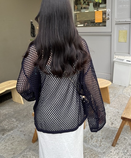 nemne store(ネンネストア)の「【低身長用サイズあり】前後2wayスキッパーメッシュプルオーバー(その他トップス・レディース・ブルー/ネイビー/アイボリー/イエロー・SMALL/MEDIUM)」の19枚目の写真