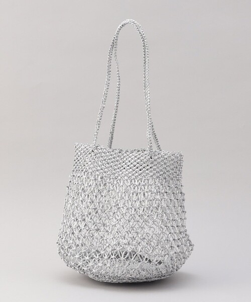 FREAK'S STORE（フリークスストア）の「BAGMATI/バグマティー METALIC LUREN/メタリックローレン（かごバッグ・レディース・ブラック/シルバー・ONE SIZE）」の2枚目の写真