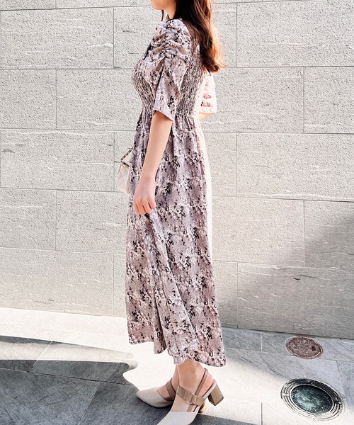 NOMAE（ノーマエ）の「デコルテ2wayシャーリングワンピース