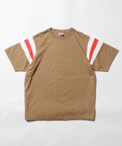 WALLA WALLA SPORT(ワラワラスポーツ)の「WALLA WALLA SPORT/ワラワラスポーツ WALLA2 SHOULDER INSERT TEE Tシャツ ラインTシャツ(Tシャツ/カットソー・メンズ・ブラウン系/グリーン系/ネイビー系/レッド系・L/M/XL)」の1枚目の写真